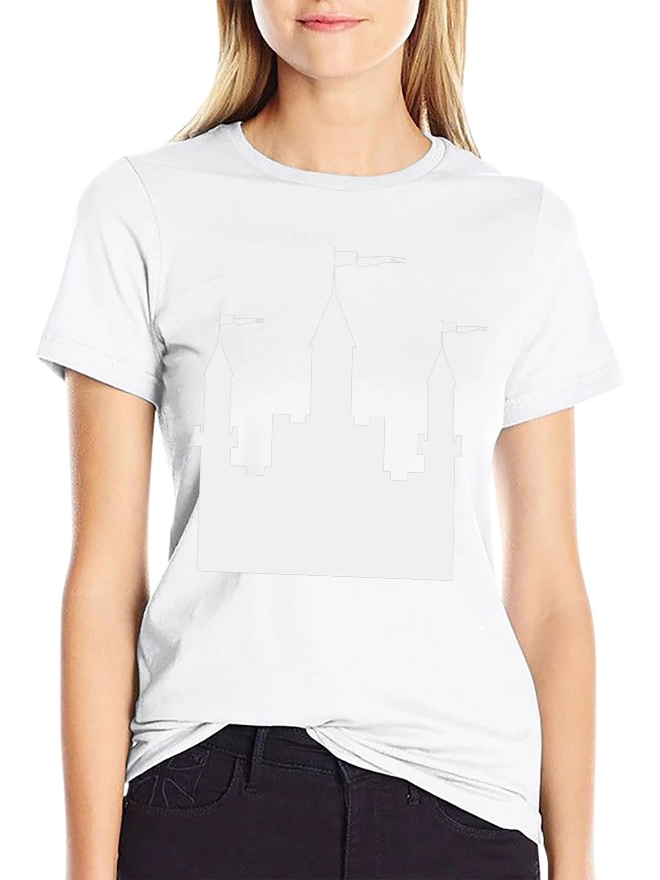 Castle Graphic Tee - Black Casual T-Shirt