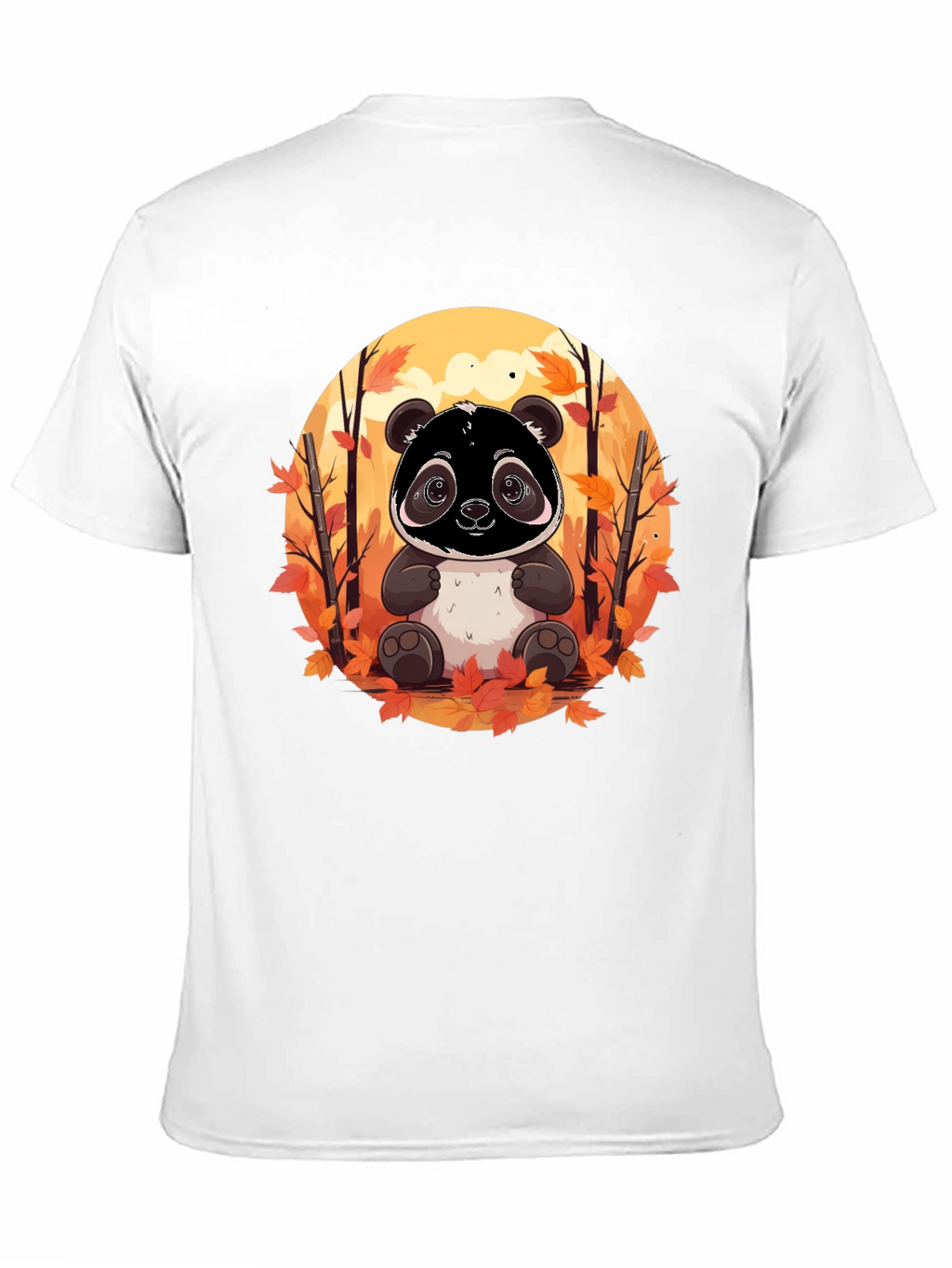 Panda Autumn Black T-Shirt