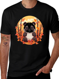 Panda Autumn Black T-Shirt