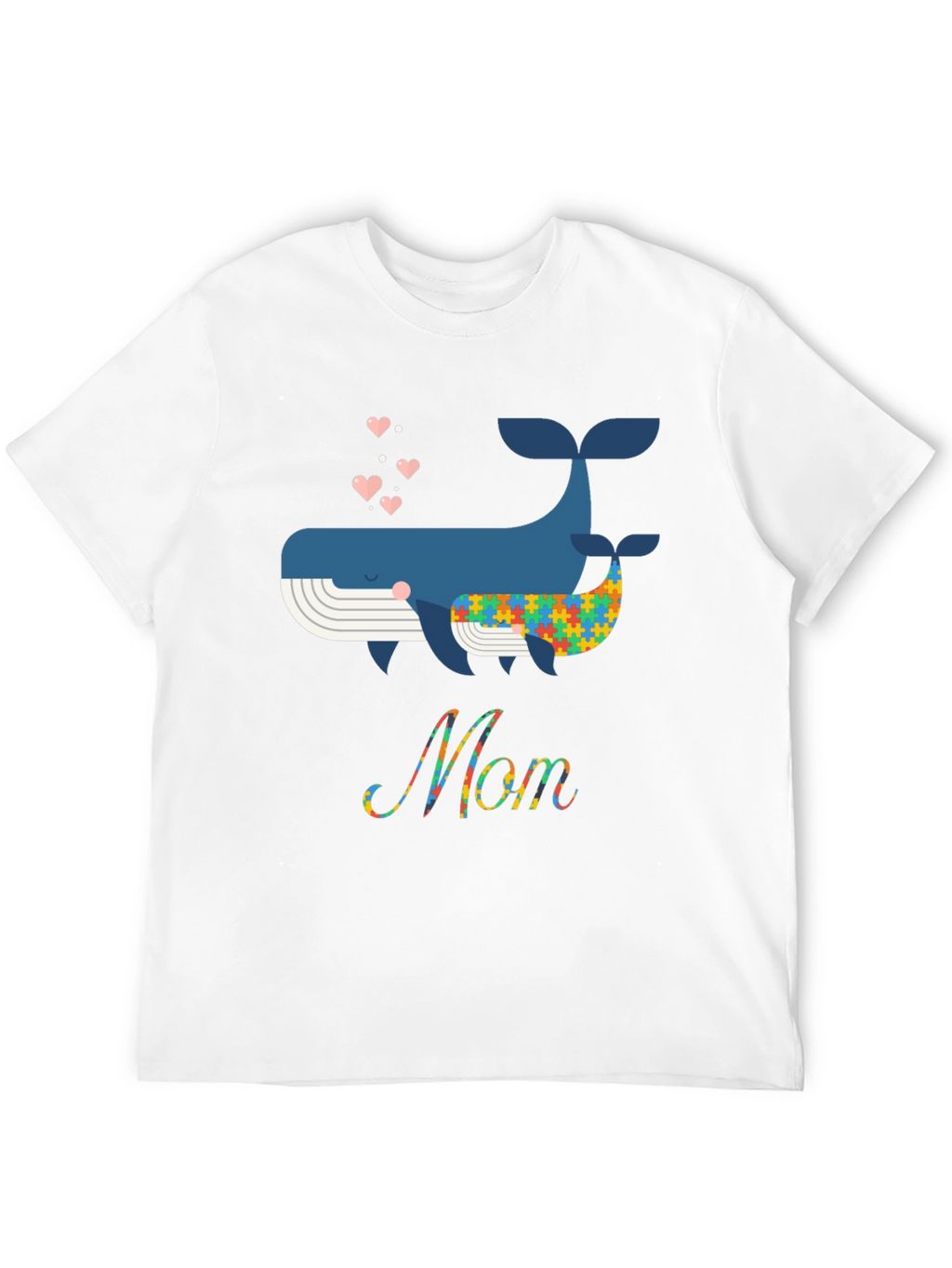 Whale Autism Awareness Mom T-Shirt