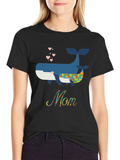 Whale Autism Awareness Mom T-Shirt