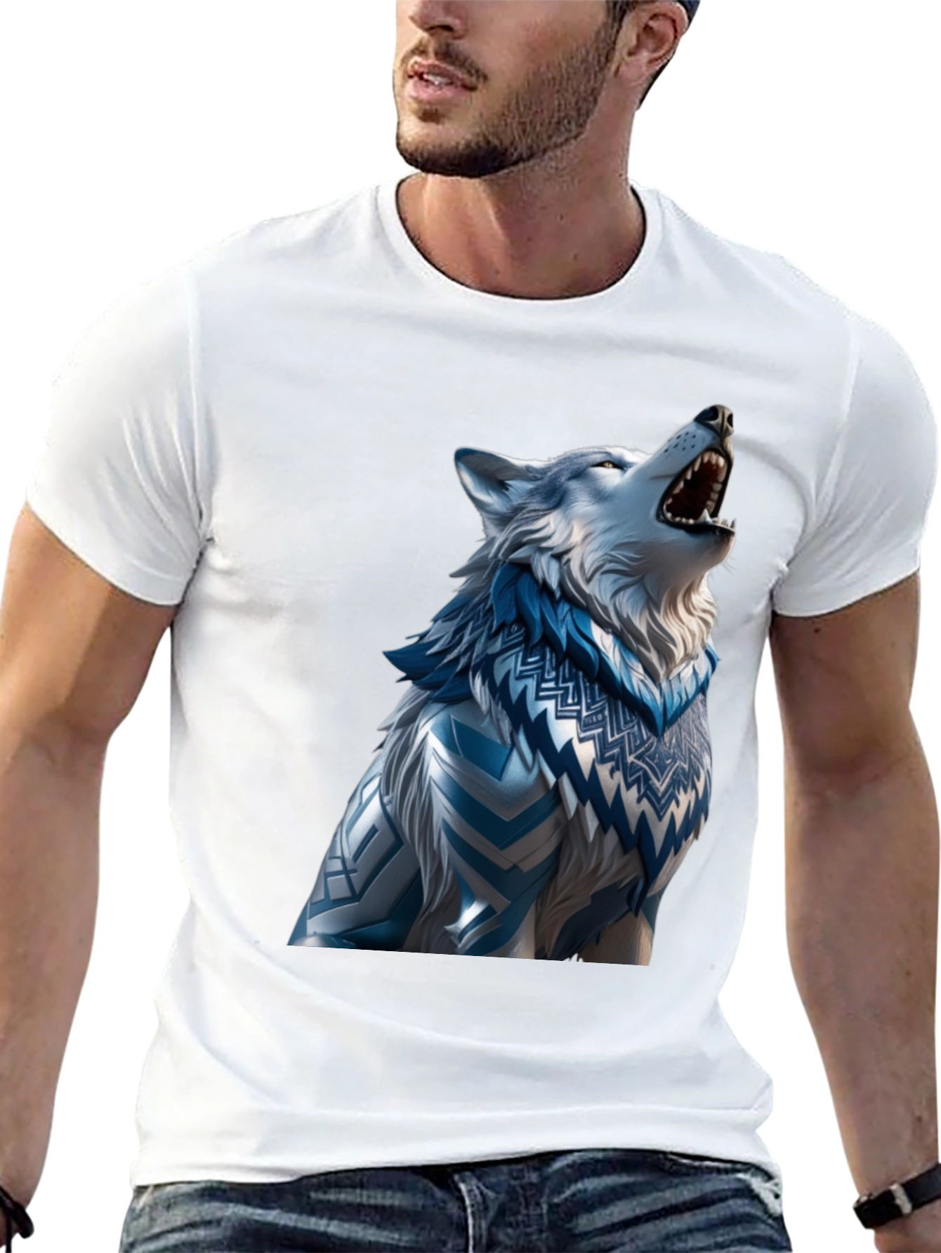 Wolf Graphic T-Shirt - Artistic Design