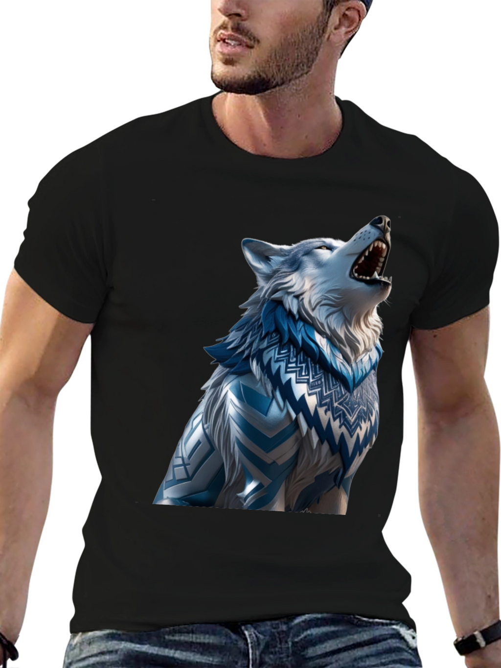 Wolf Graphic T-Shirt - Artistic Design