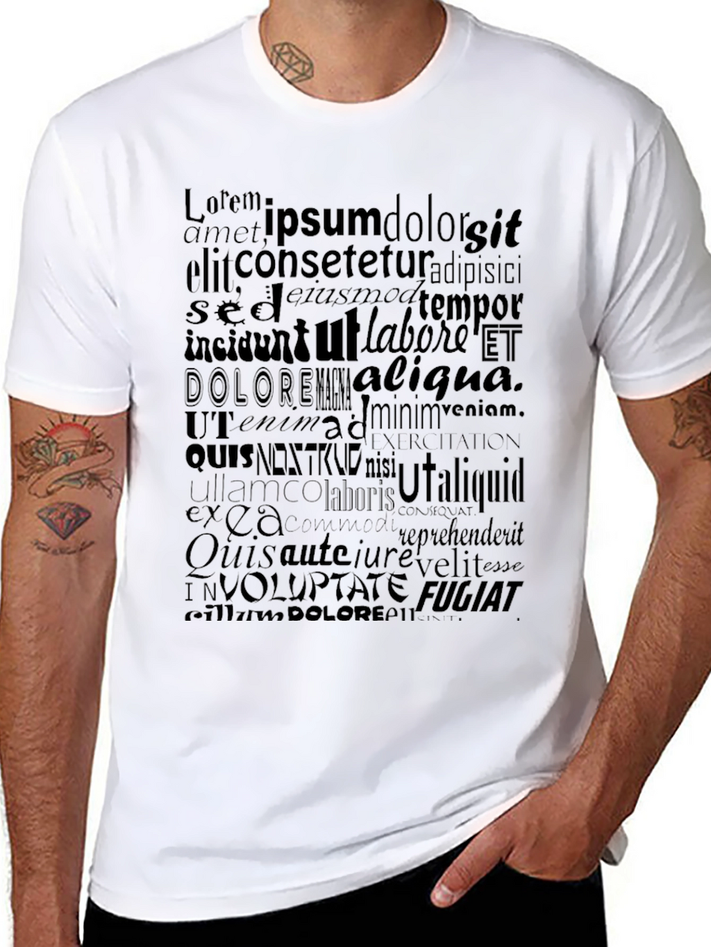Lorem Ipsum Black T-Shirt