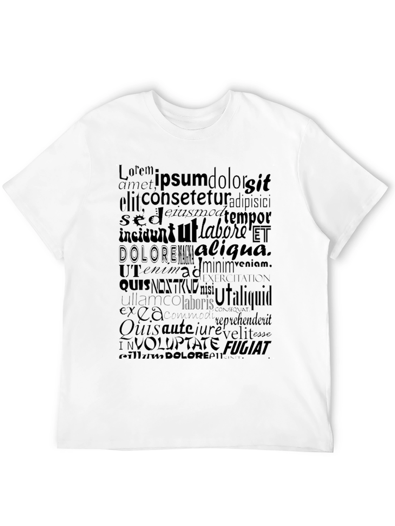 Lorem Ipsum Black T-Shirt