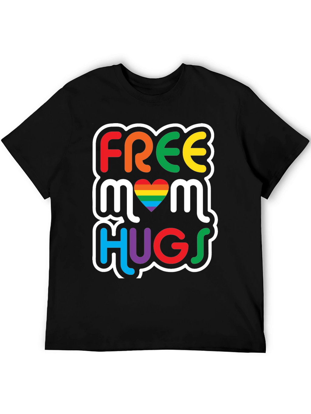 Free Mom Hugs Graphic Tee - Pride Rainbow LGBT