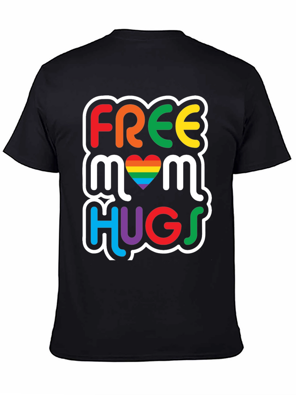 Free Mom Hugs Graphic Tee - Pride Rainbow LGBT