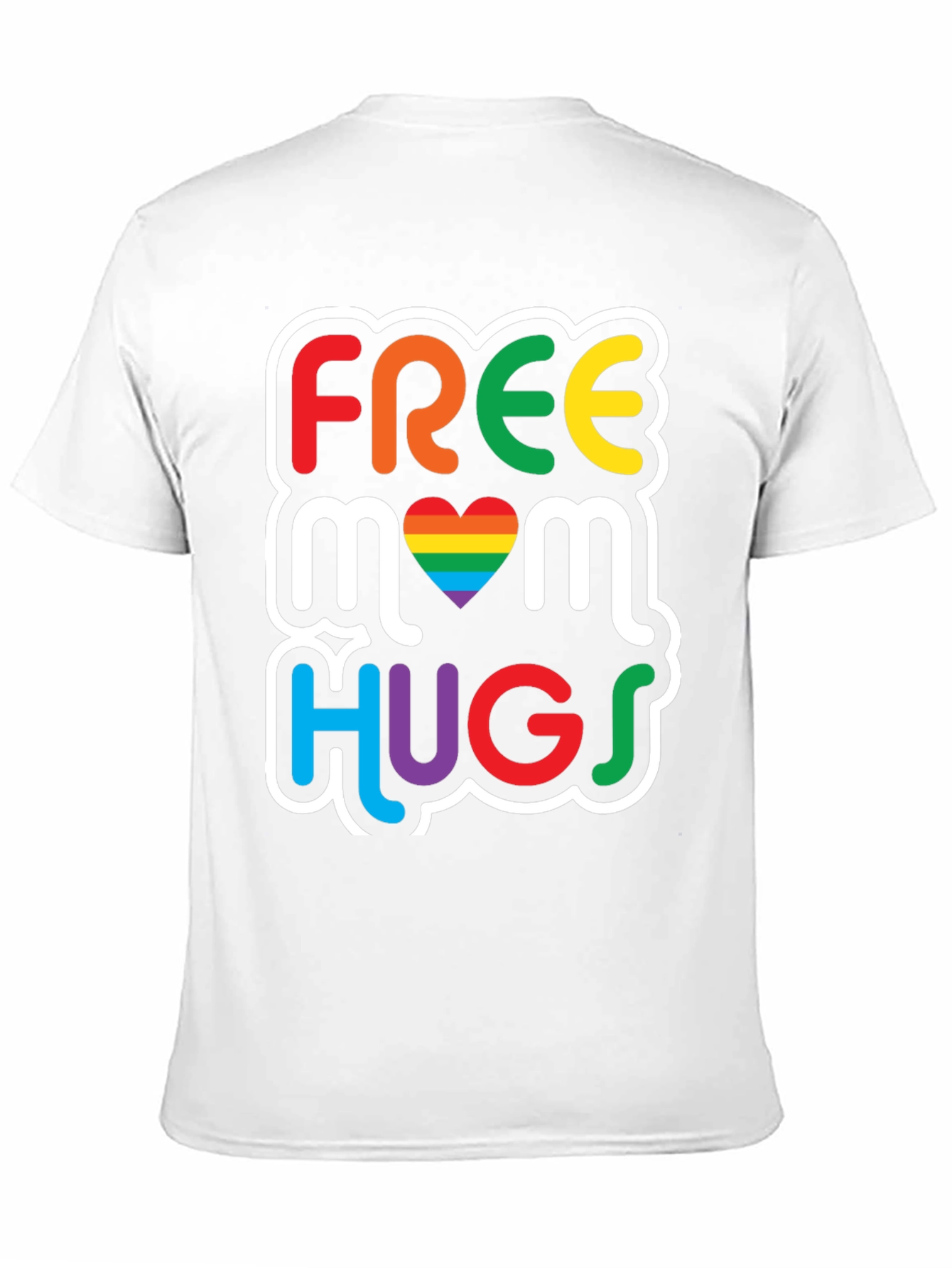Free Mom Hugs Graphic Tee - Pride Rainbow LGBT