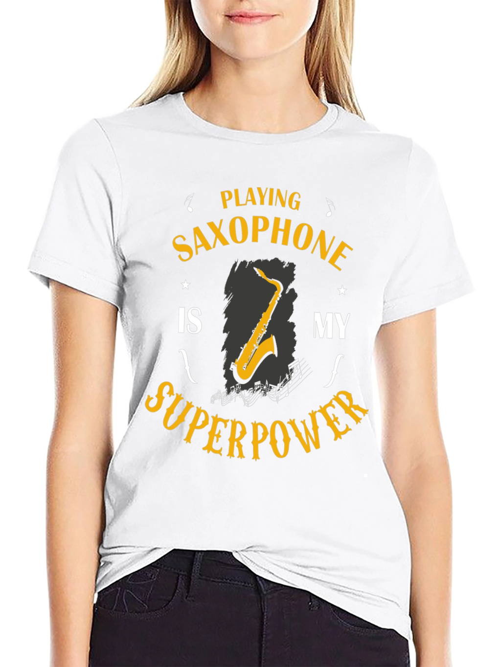 Saxophone Superpower T-Shirt: Musicians Humor Tee