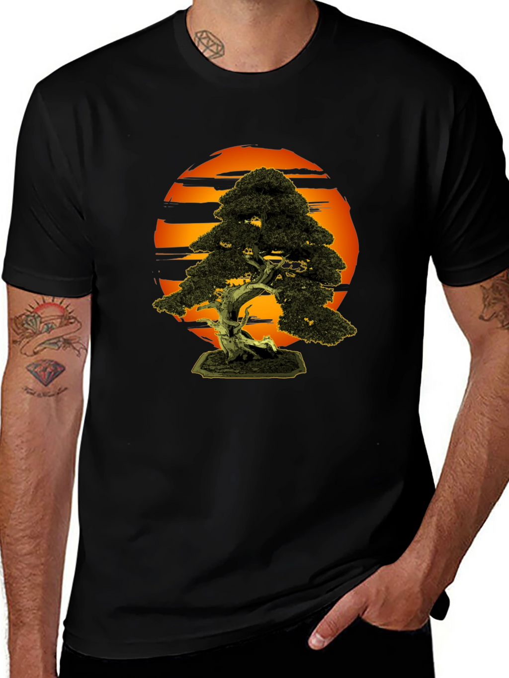 Bonsai Tree T-Shirt - Artistic Nature Design
