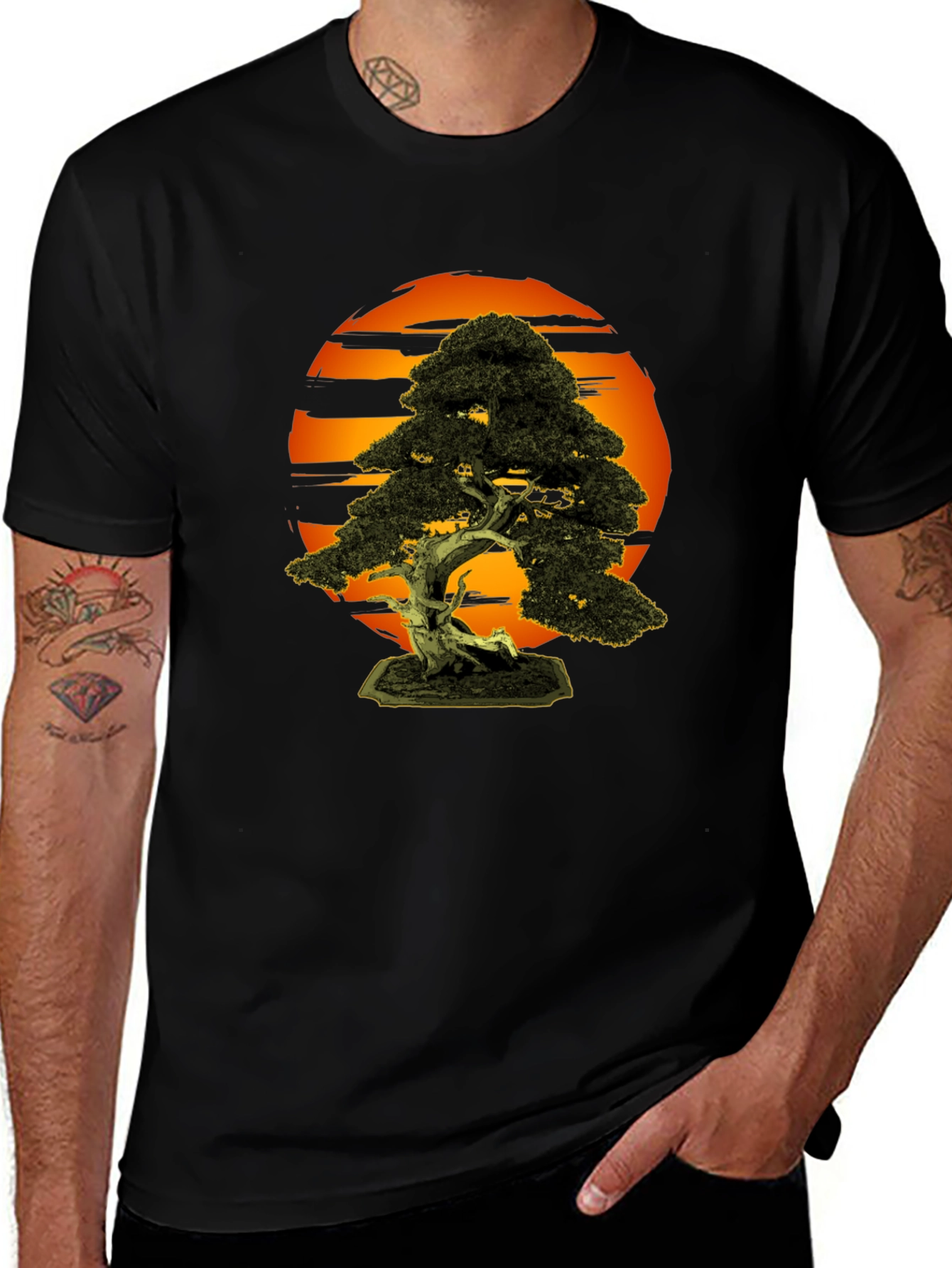 Bonsai Tree T-Shirt - Artistic Nature Design