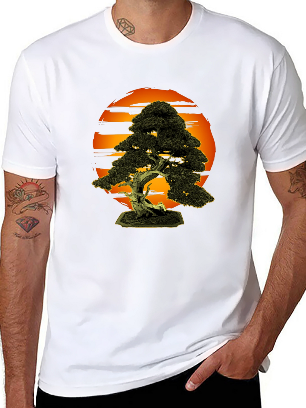 Bonsai Tree T-Shirt - Artistic Nature Design