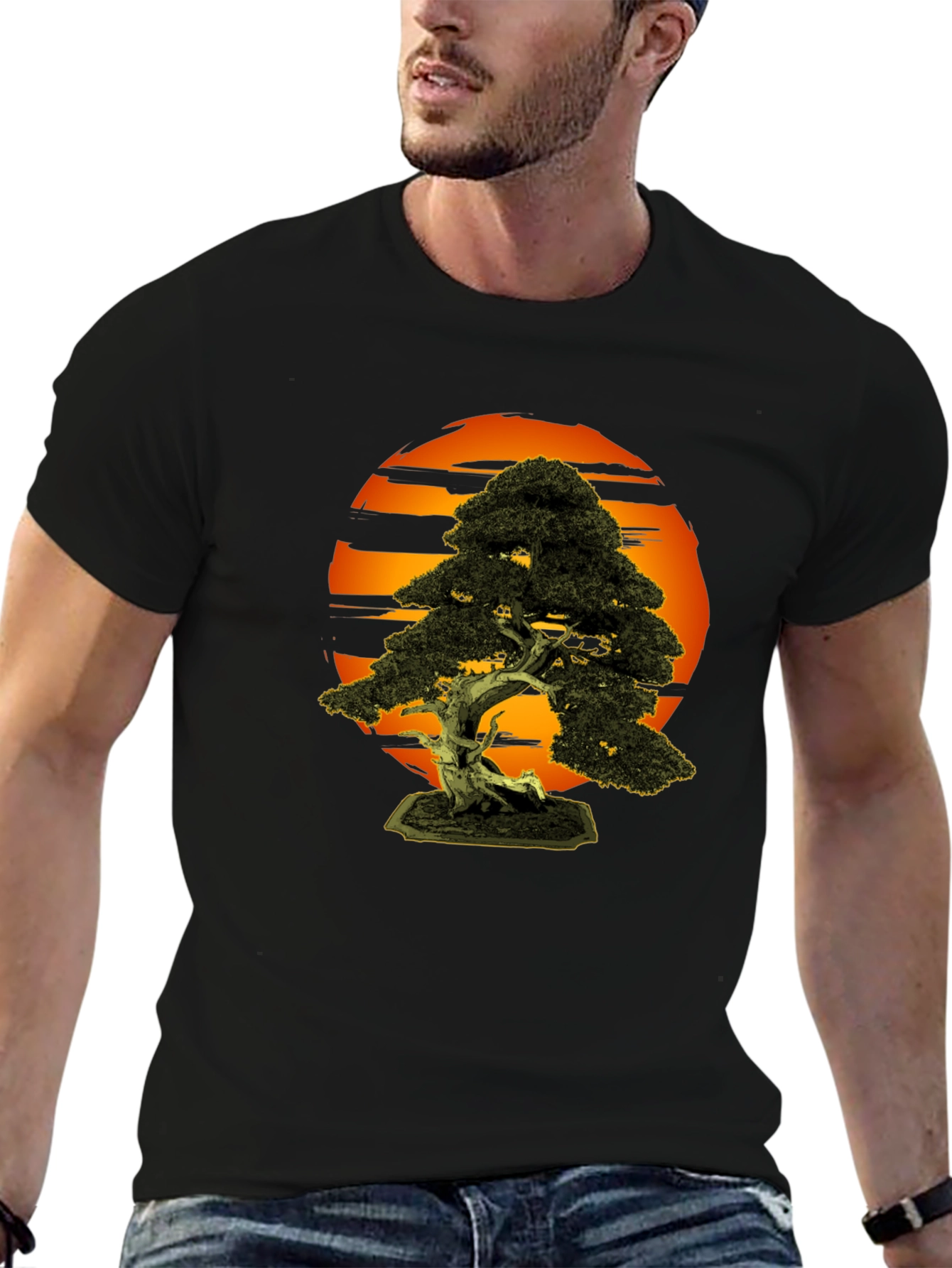 Bonsai Tree T-Shirt - Artistic Nature Design