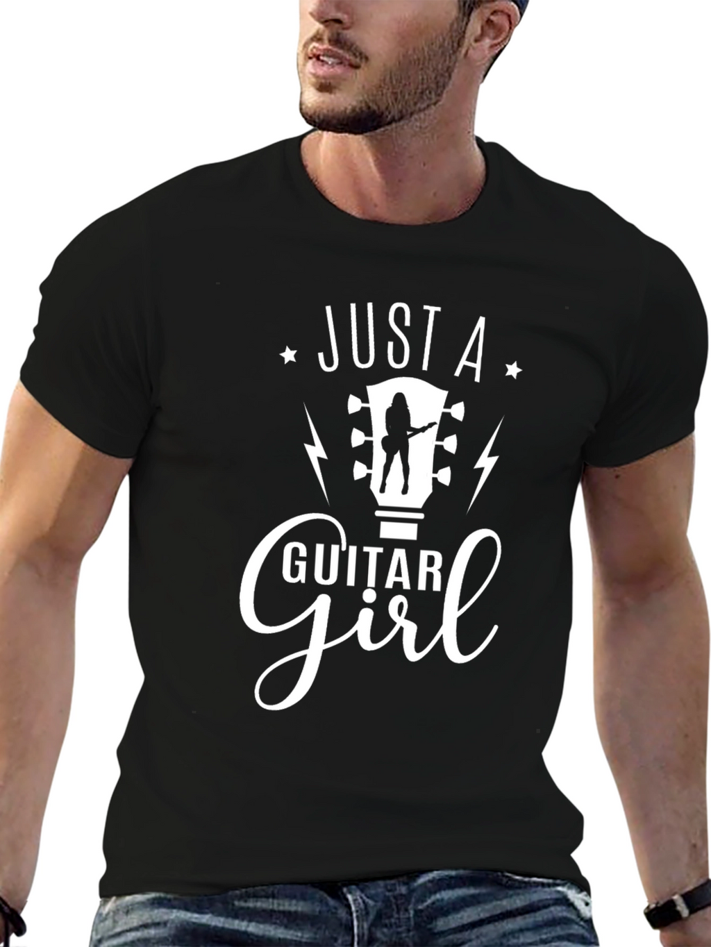 Just a Guitar Girl Graphic Tee