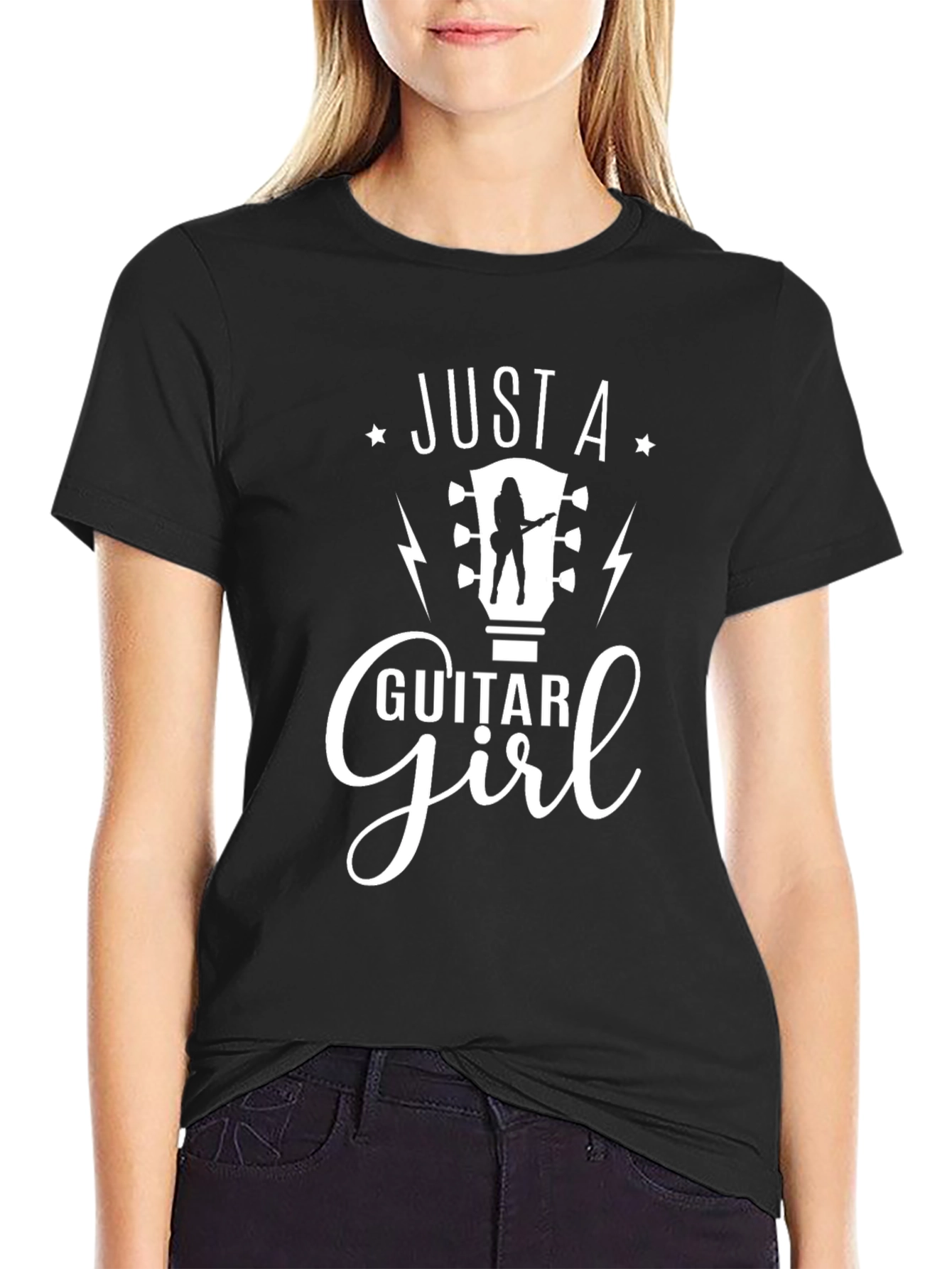Just a Guitar Girl Graphic Tee