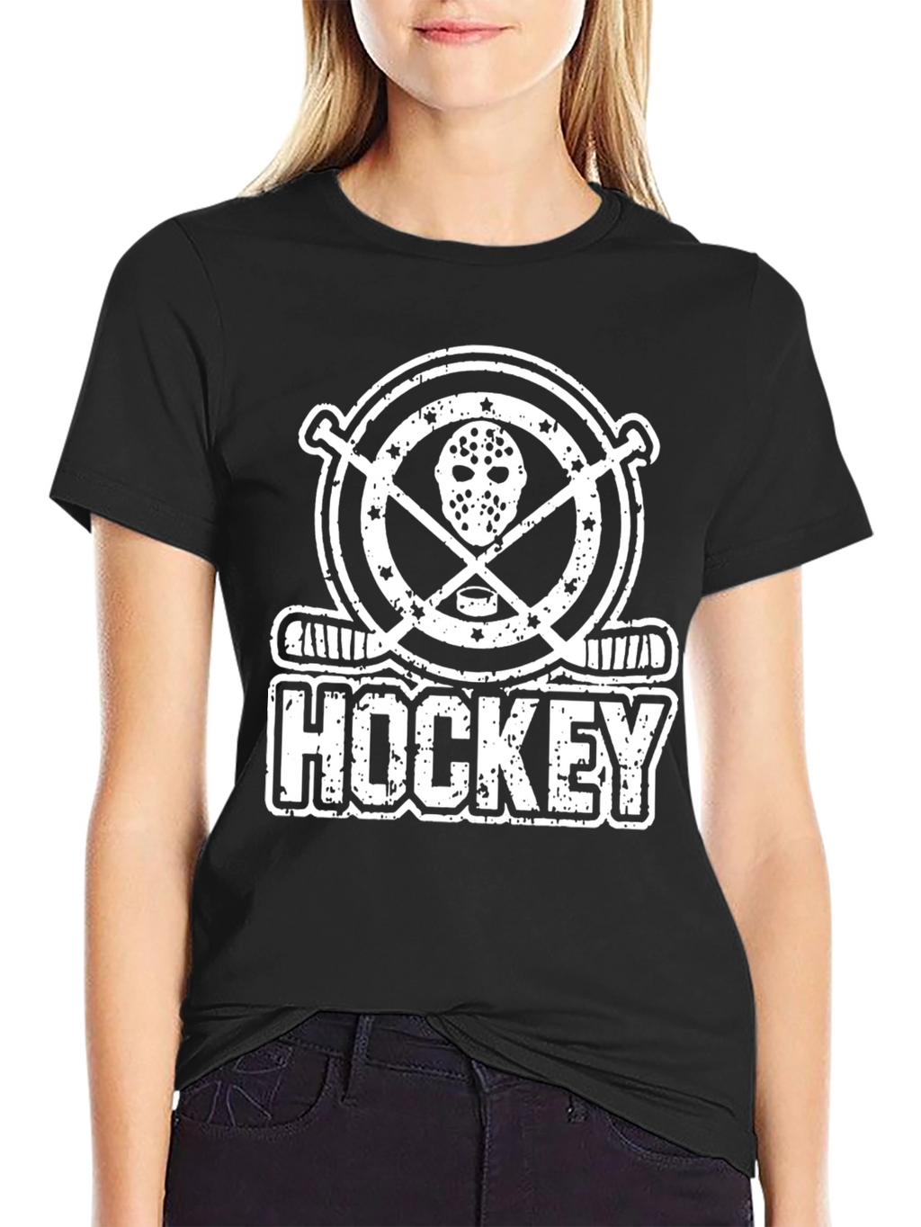 Hockey Graphic T-Shirt - Sporty Black Tee