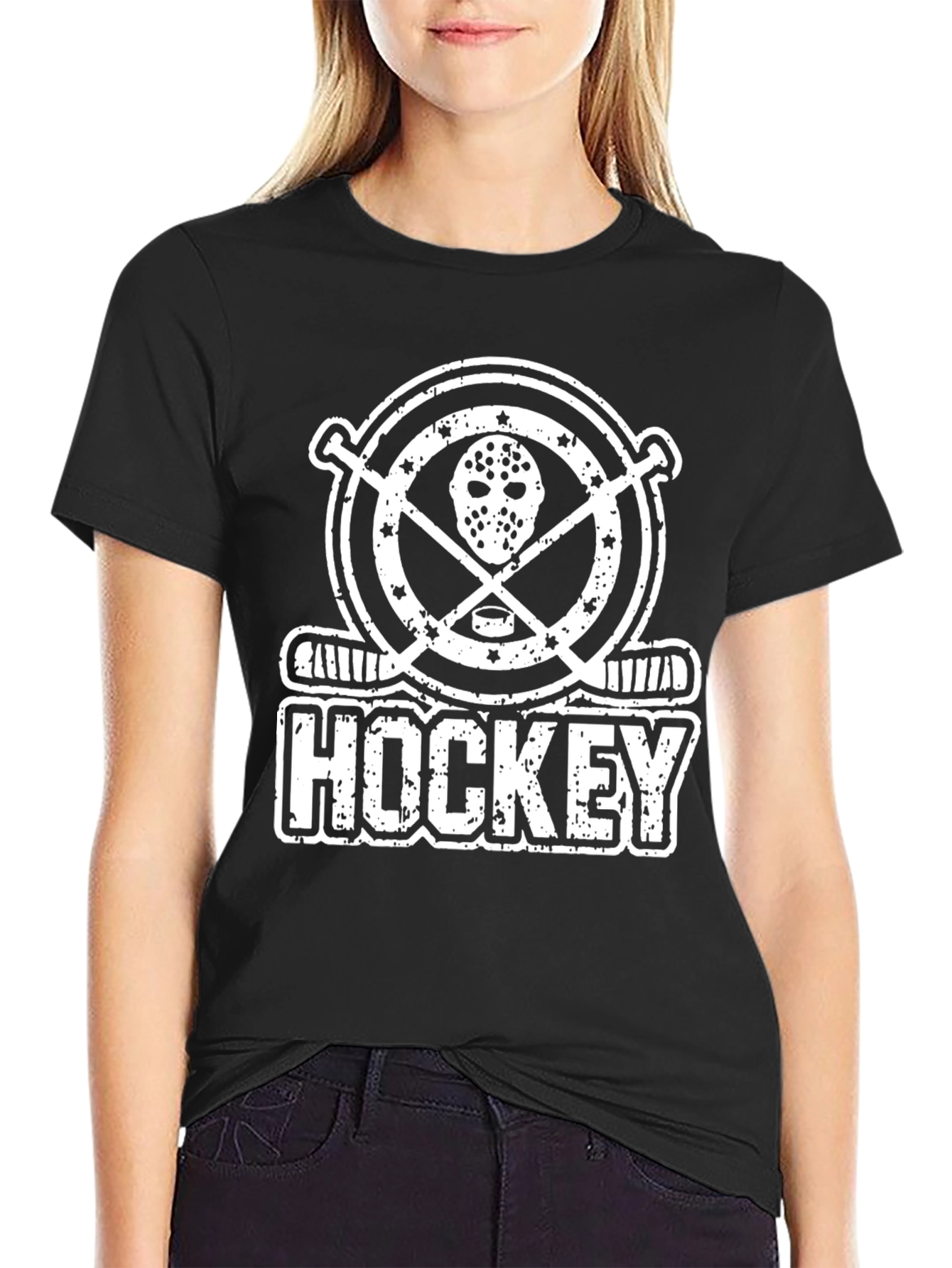 Hockey Graphic T-Shirt - Sporty Black Tee