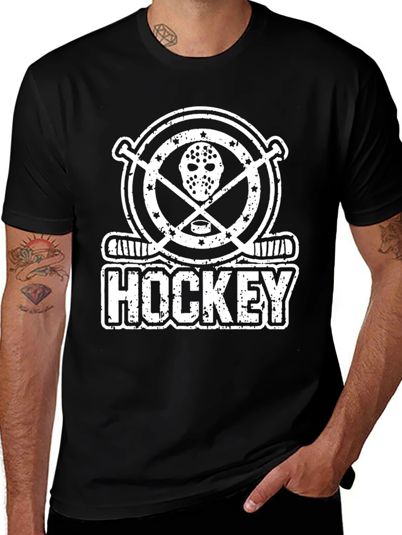 Hockey Graphic T-Shirt - Sporty Black Tee