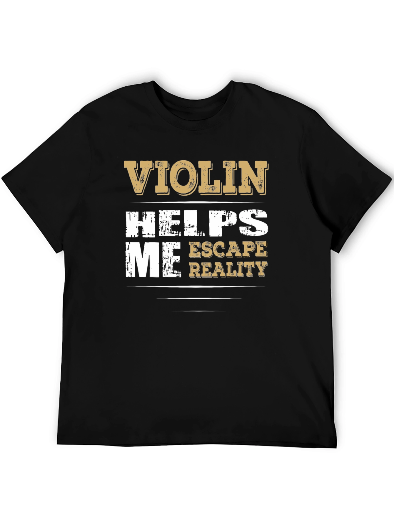 Violin Helps Me Escape Reality Graphic T-Shirt