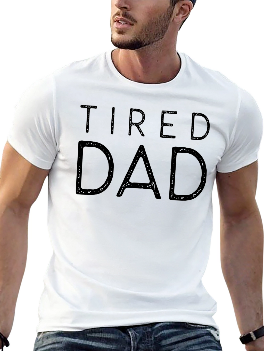 Tired Dad Black Graphic Tee