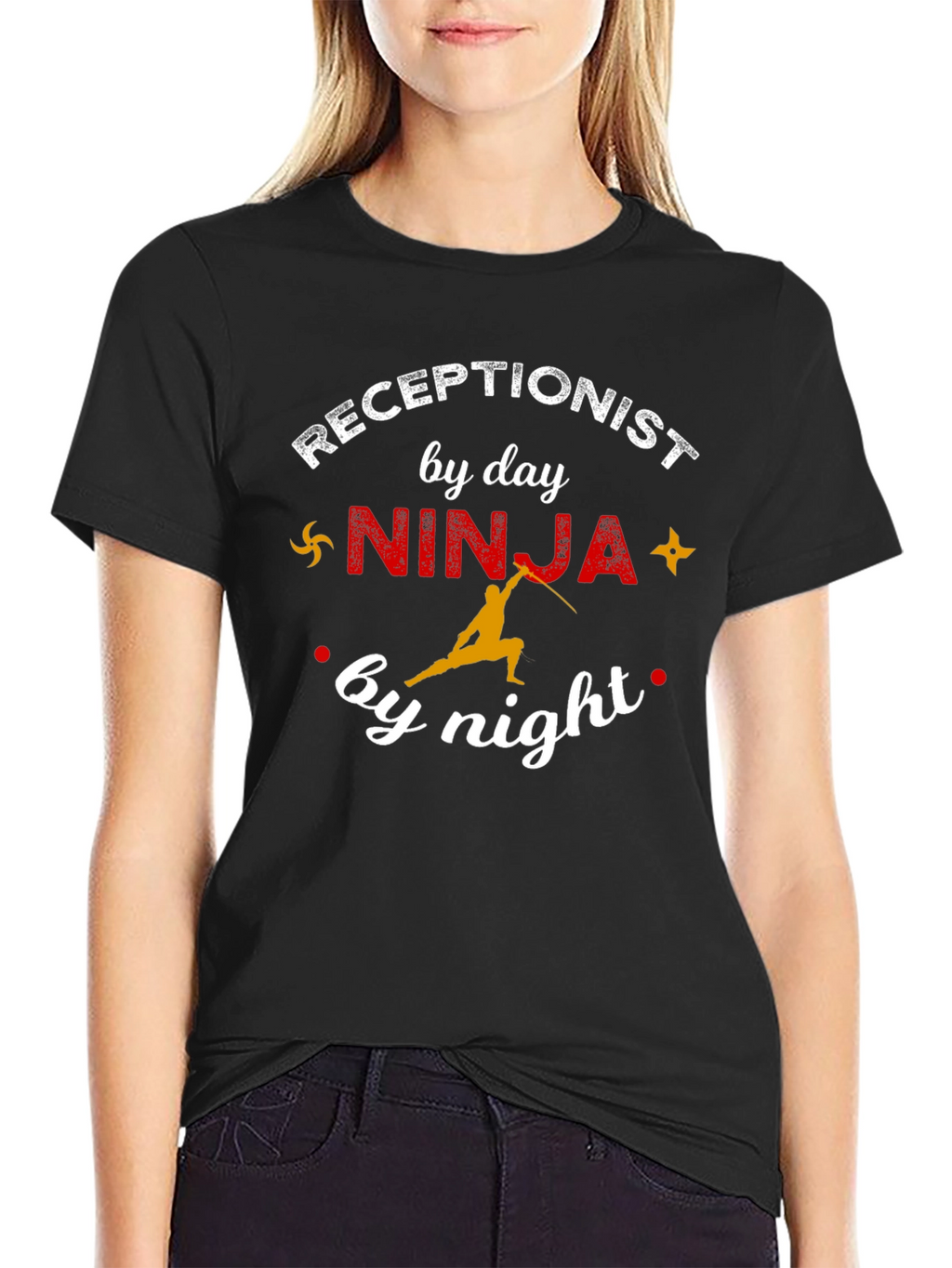 Receptionist Ninja Graphic T-Shirt