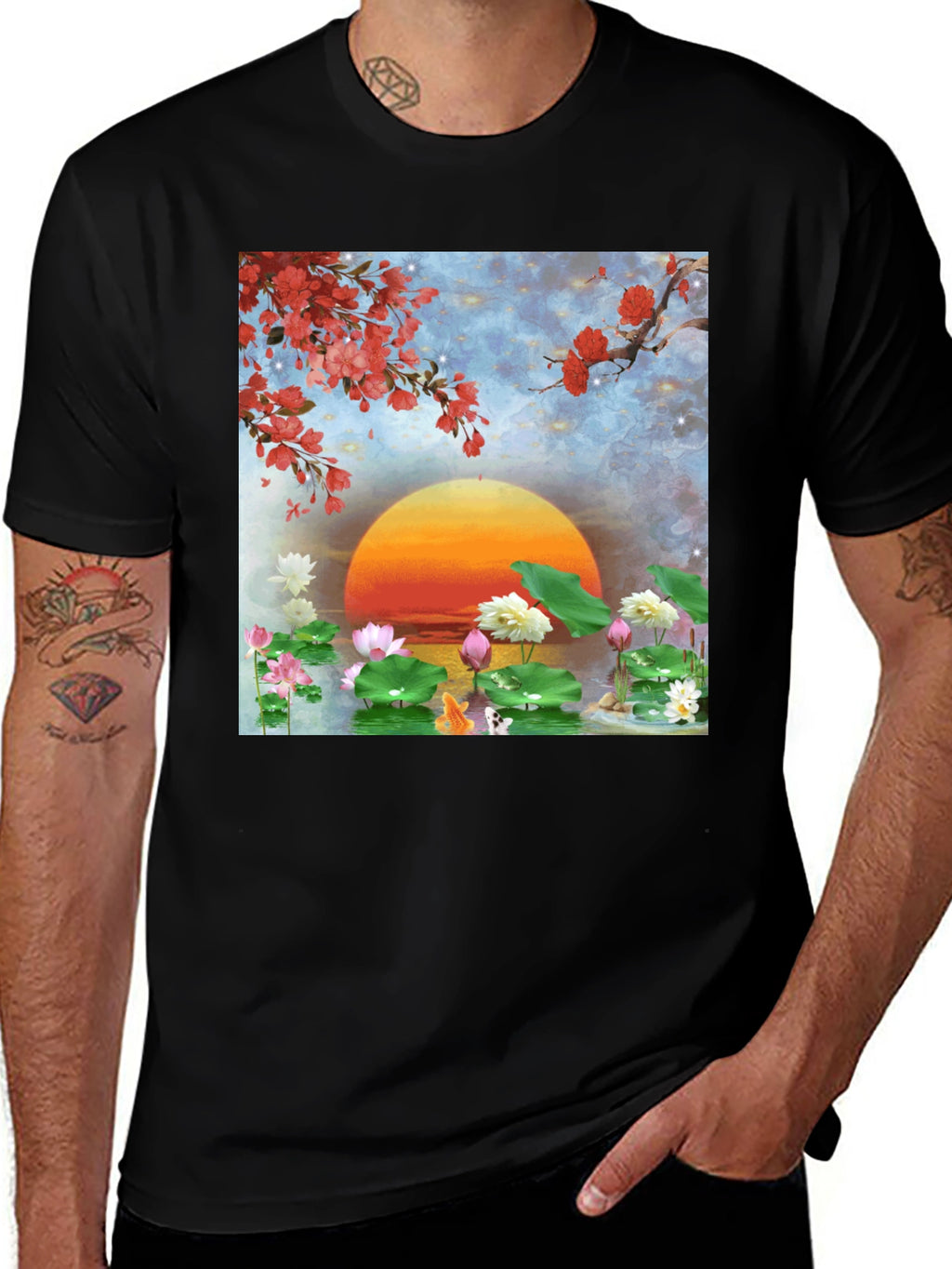Lotus Sunset Graphic Tee