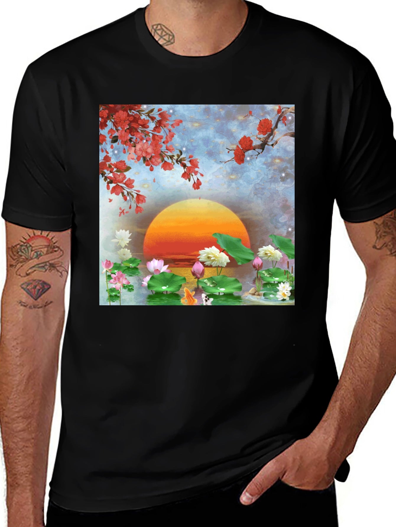Lotus Sunset Graphic Tee
