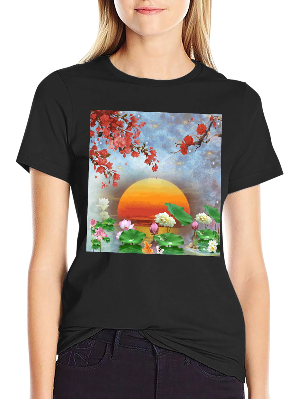 Lotus Sunset Graphic Tee