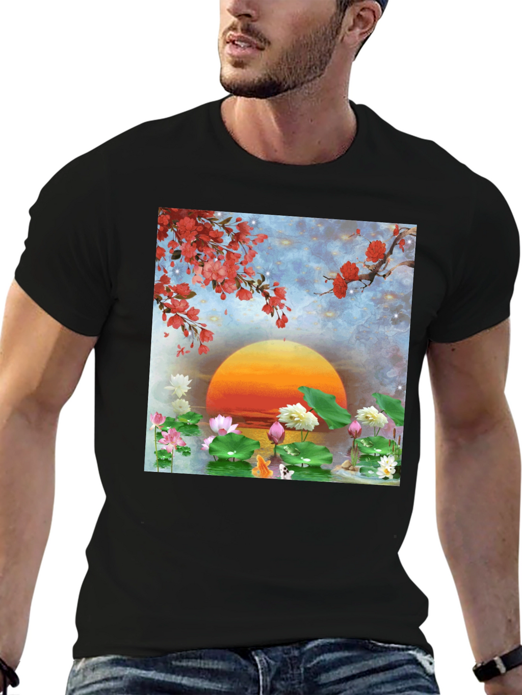 Lotus Sunset Graphic Tee