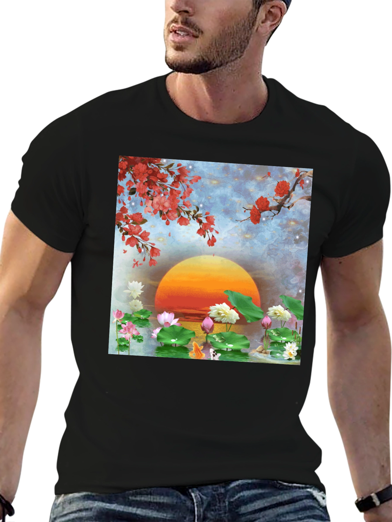 Lotus Sunset Graphic Tee