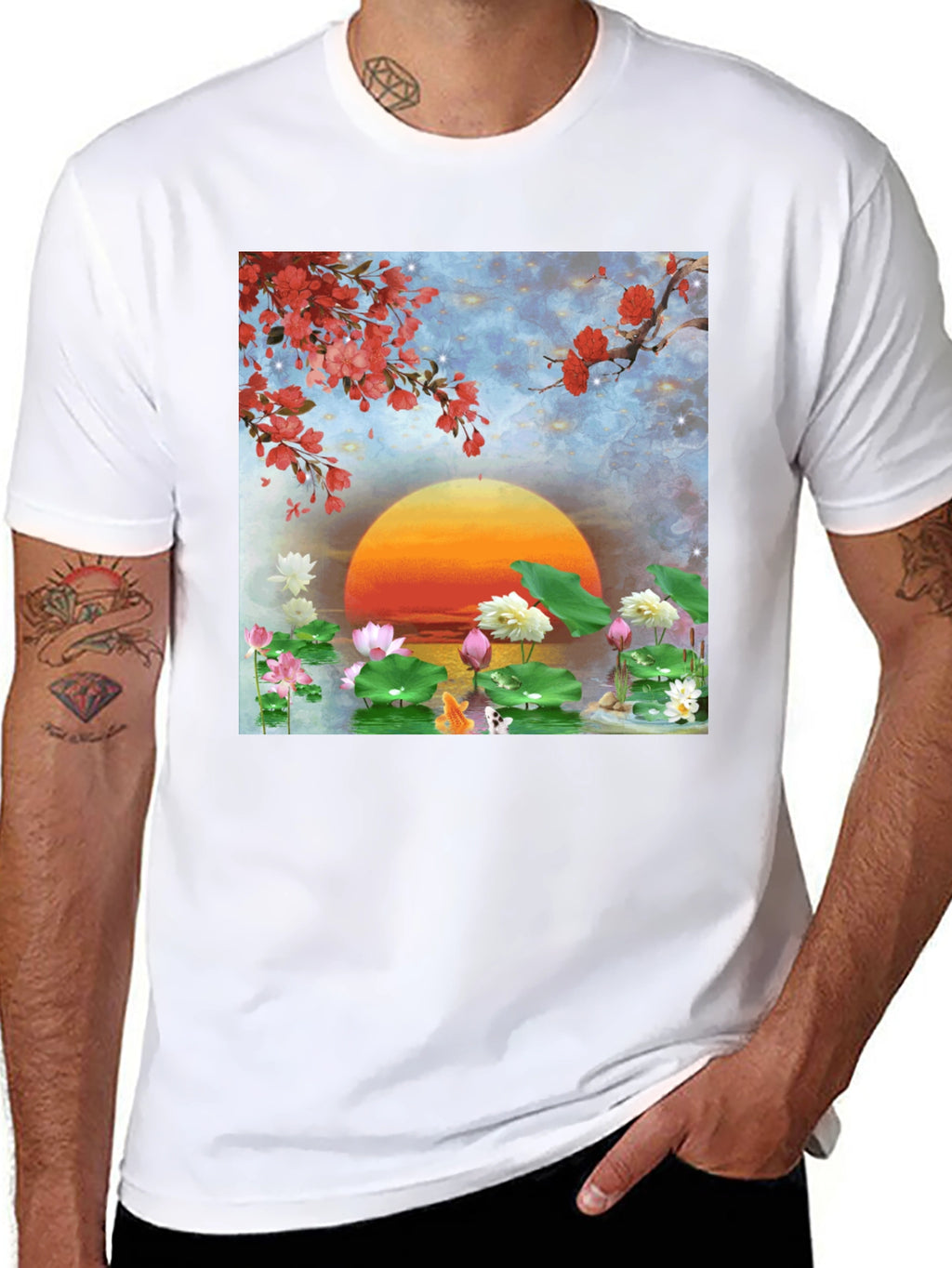 Lotus Sunset Graphic Tee