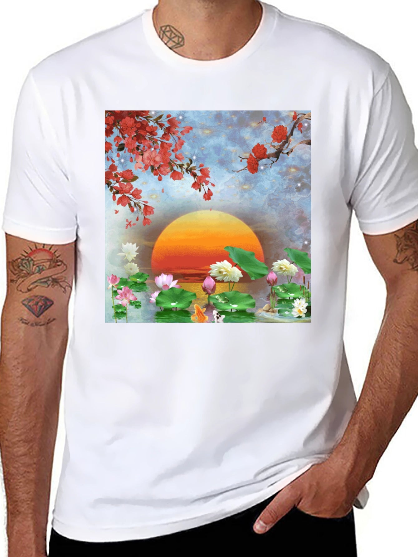 Lotus Sunset Graphic Tee