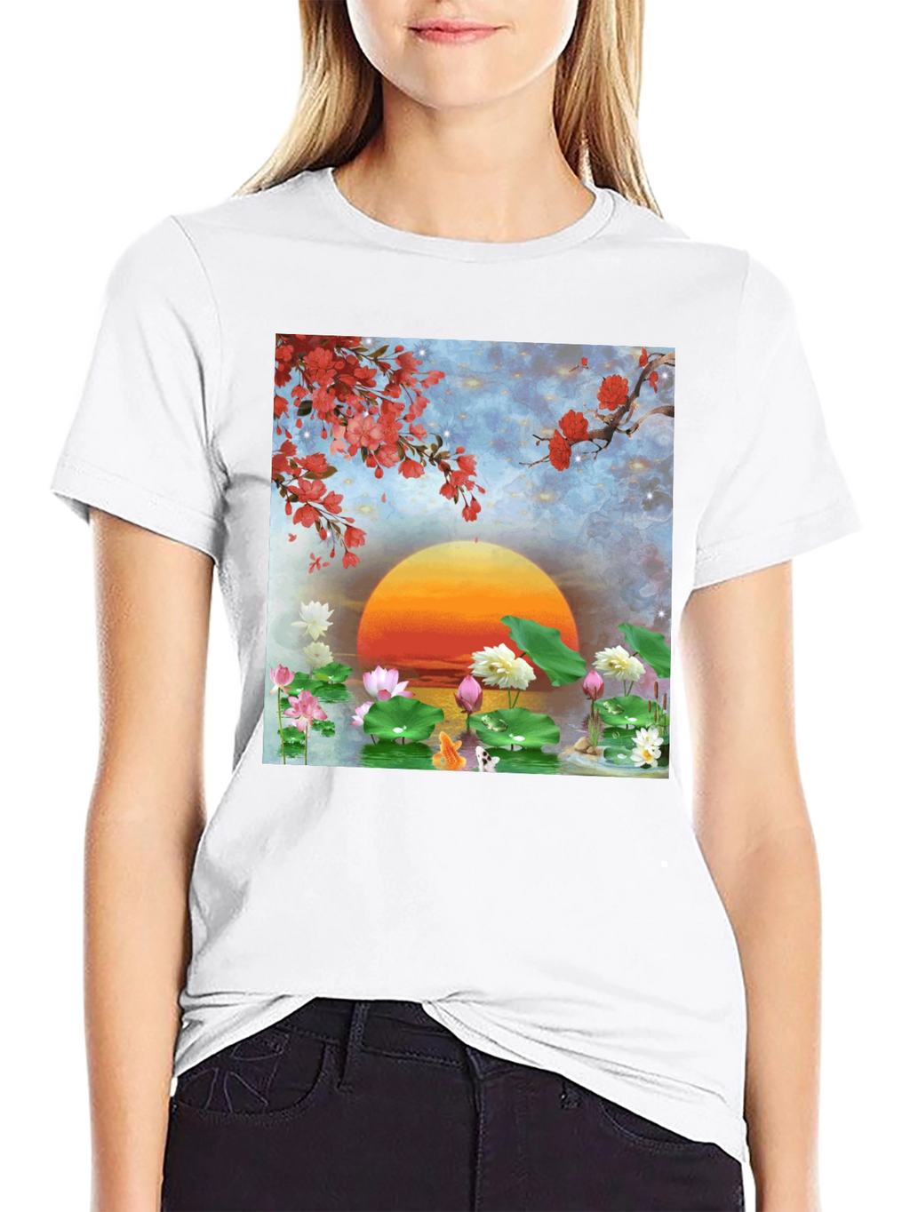 Lotus Sunset Graphic Tee