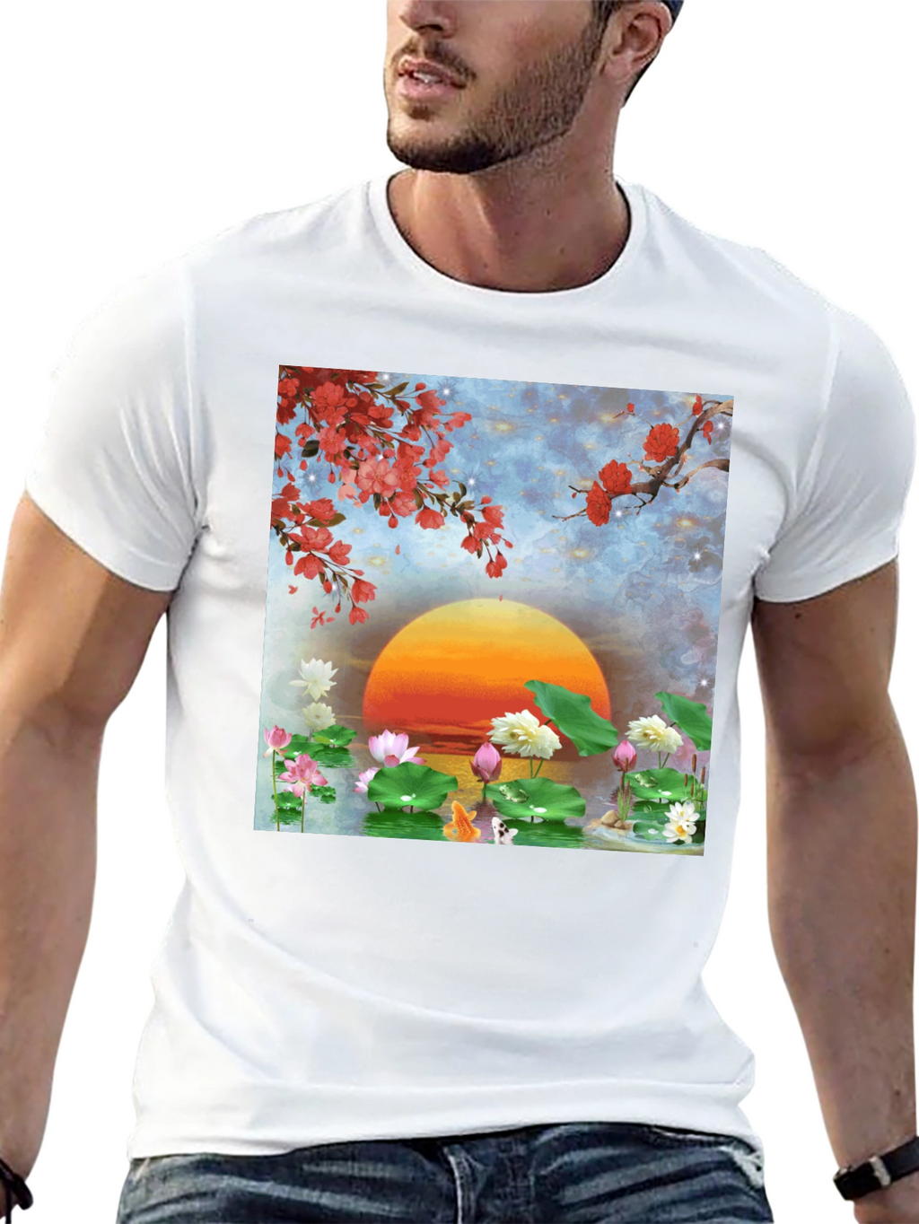Lotus Sunset Graphic Tee
