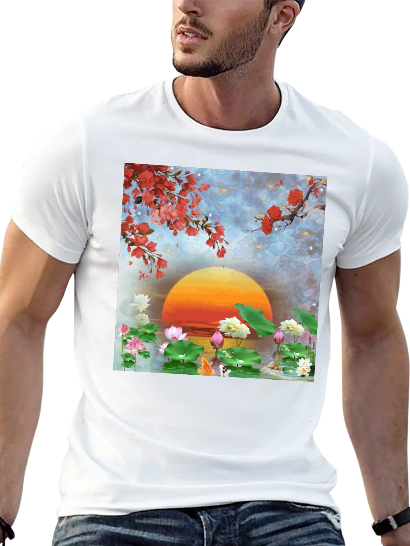 Lotus Sunset Graphic Tee