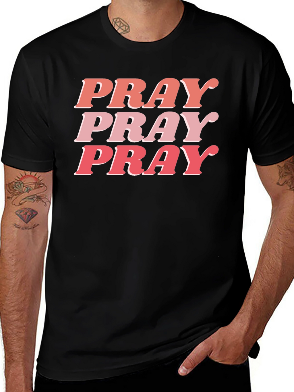 Pray Graphic Tee - Trendy Christian Shirt