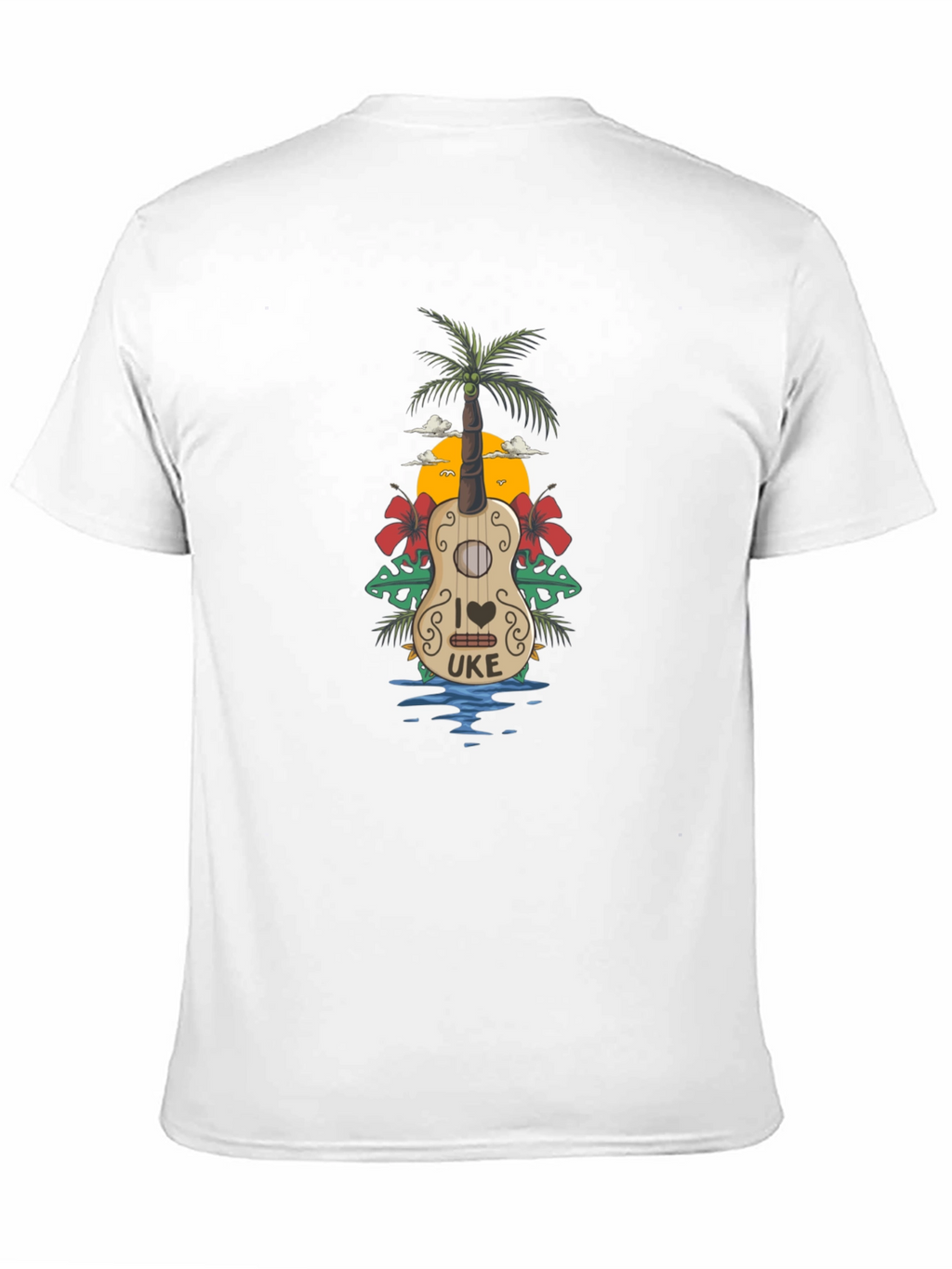 Tropical Ukulele T-Shirt Summer Vibe Tee
