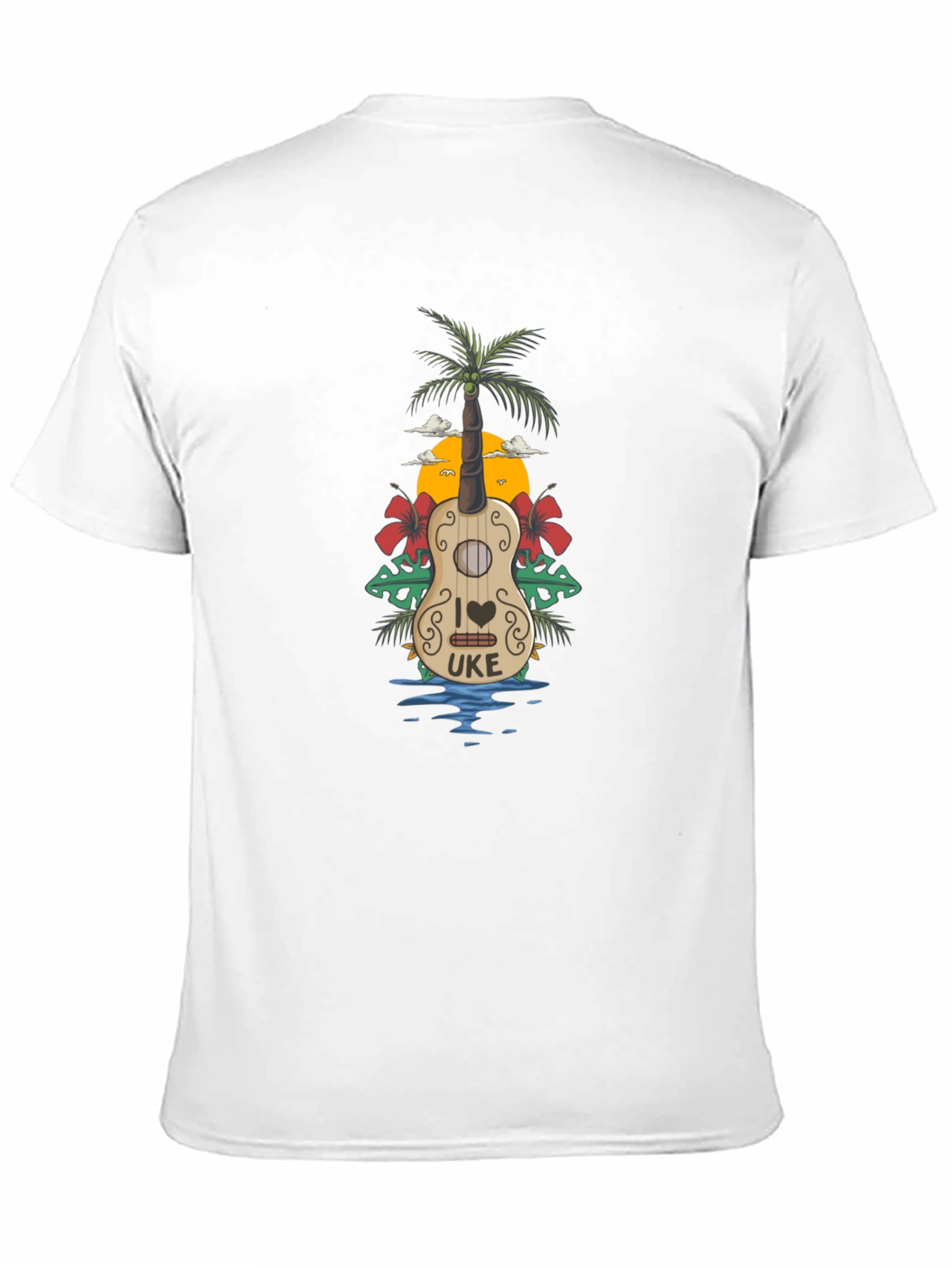 Tropical Ukulele T-Shirt Summer Vibe Tee