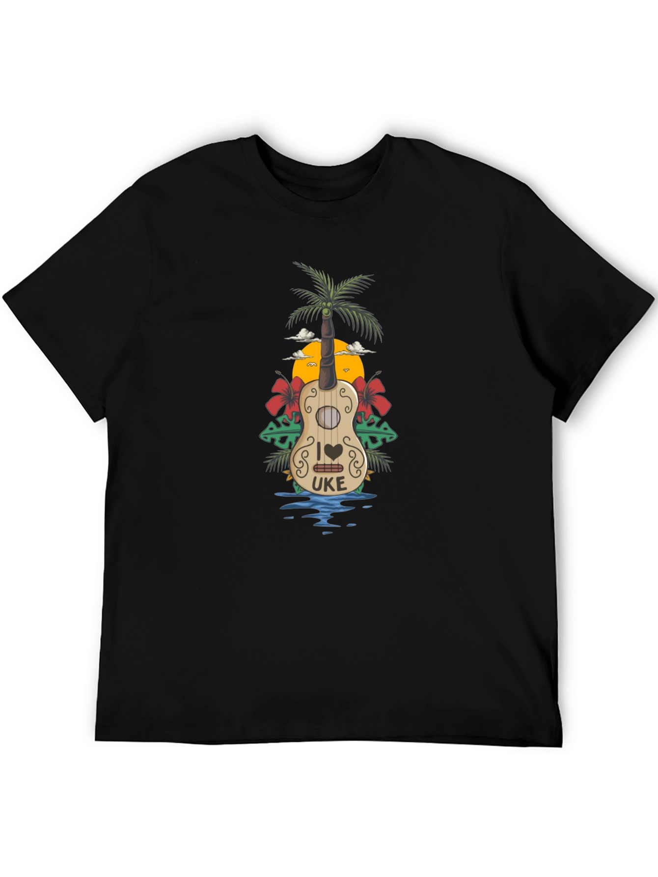 Tropical Ukulele T-Shirt Summer Vibe Tee