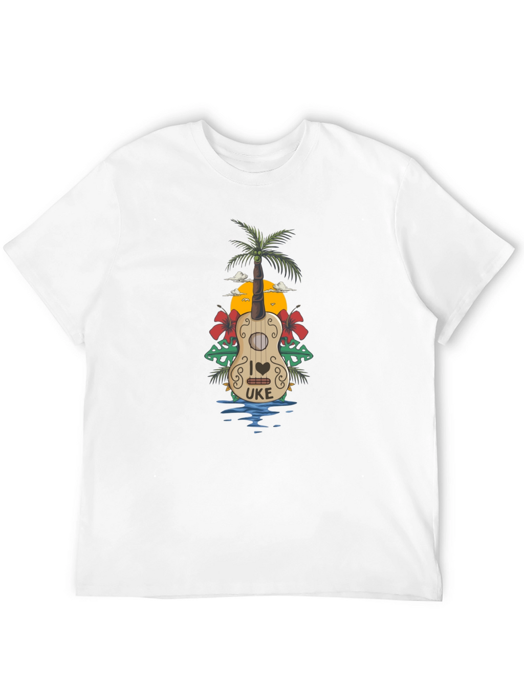 Tropical Ukulele T-Shirt Summer Vibe Tee