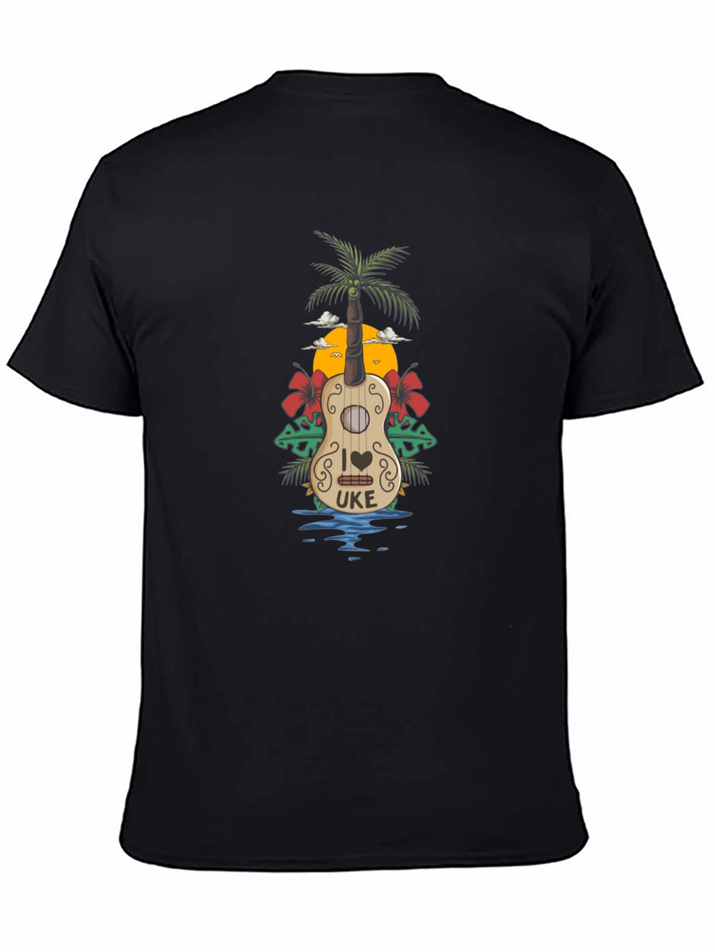 Tropical Ukulele T-Shirt Summer Vibe Tee