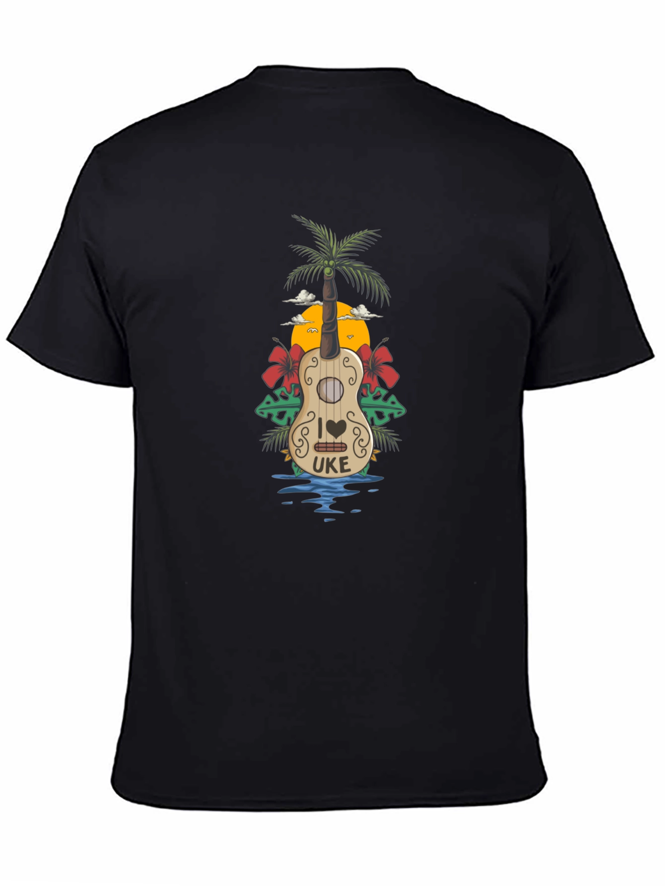 Tropical Ukulele T-Shirt Summer Vibe Tee