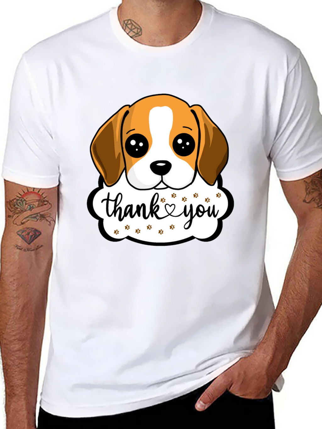Cute Dog Thank You Graphic Tee