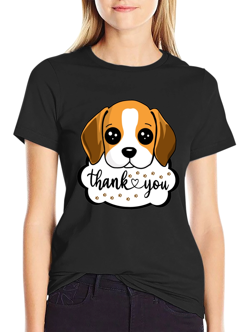 Cute Dog Thank You Graphic Tee