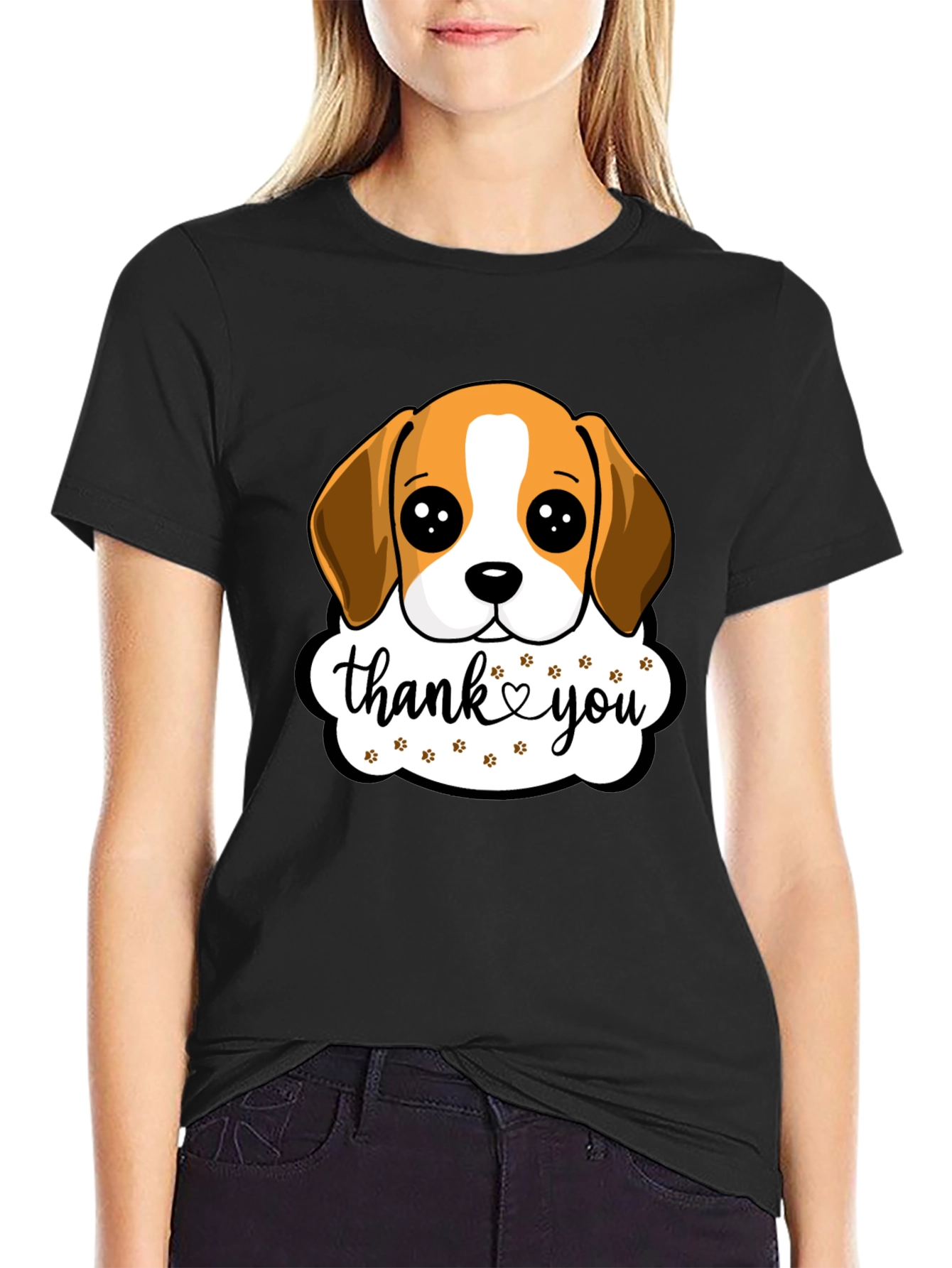 Cute Dog Thank You Graphic Tee