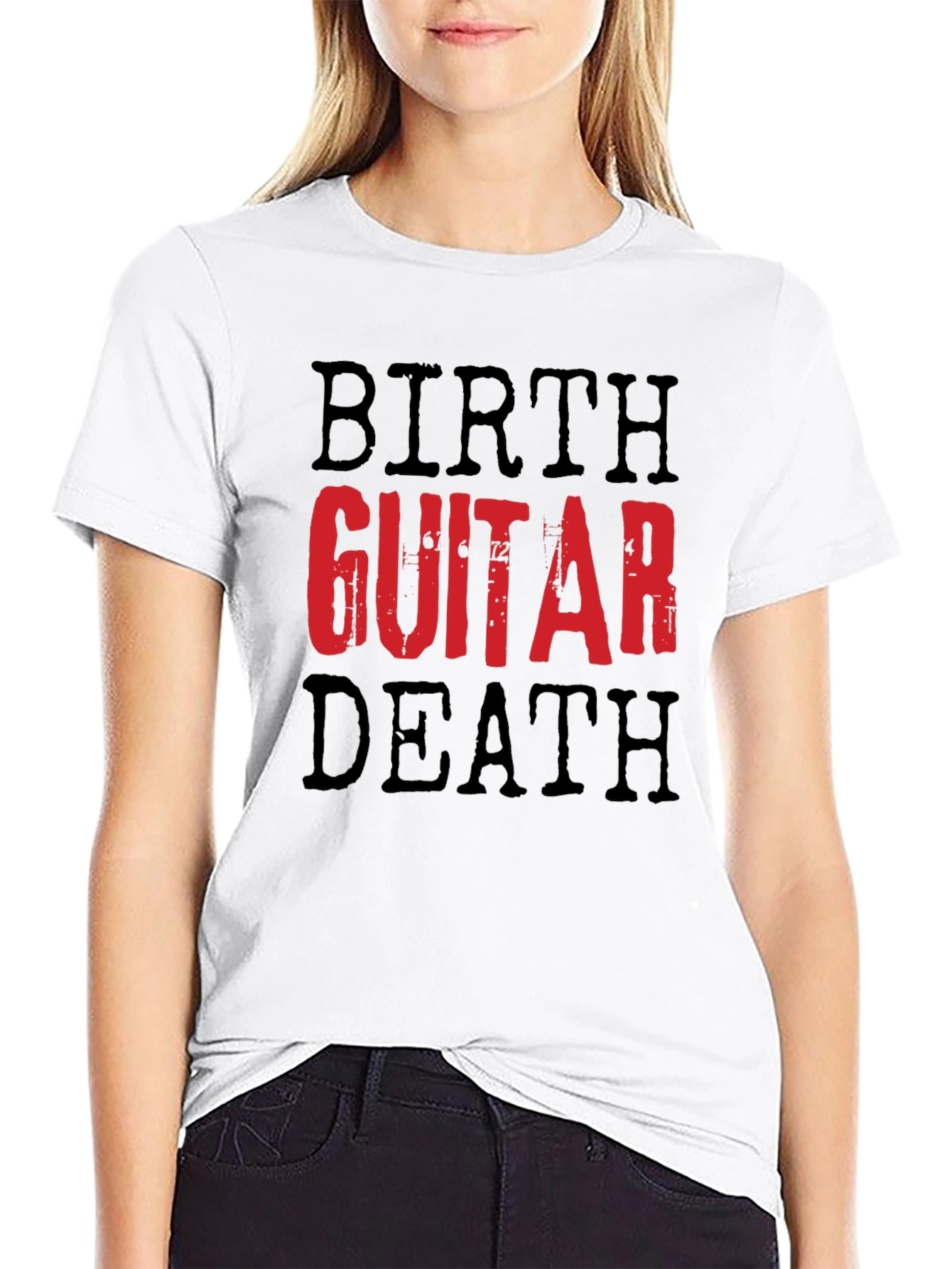 Birth Guitar Death T-Shirt - Musician Graphic Tee