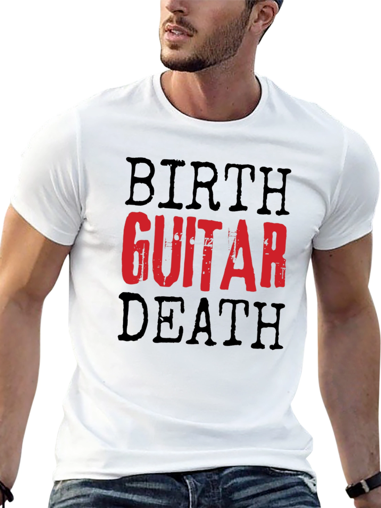 Birth Guitar Death T-Shirt - Musician Graphic Tee