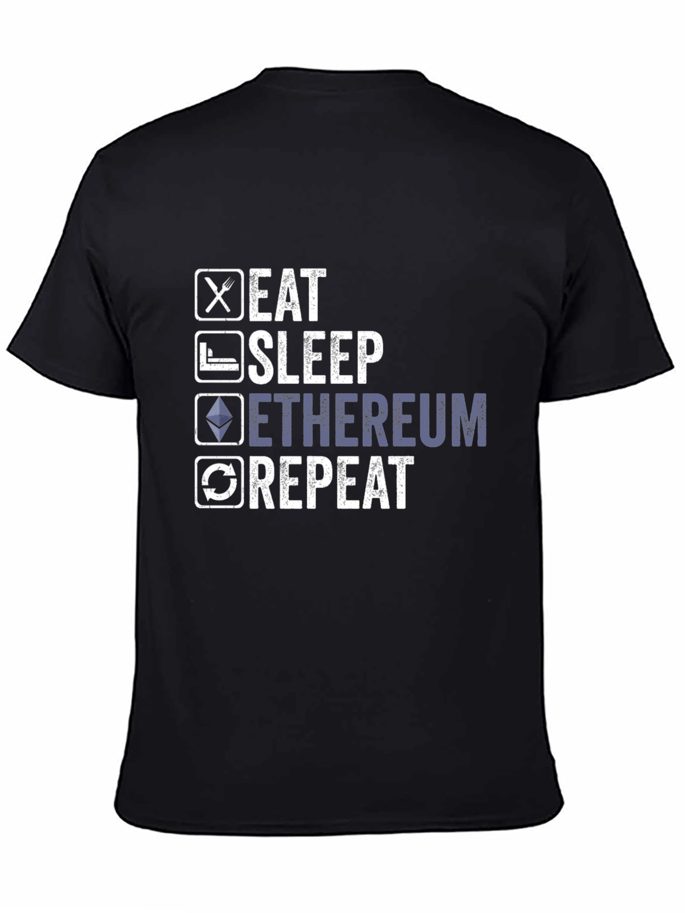 Eat Sleep Ethereum Repeat Graphic Tee