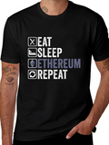 Eat Sleep Ethereum Repeat Graphic Tee