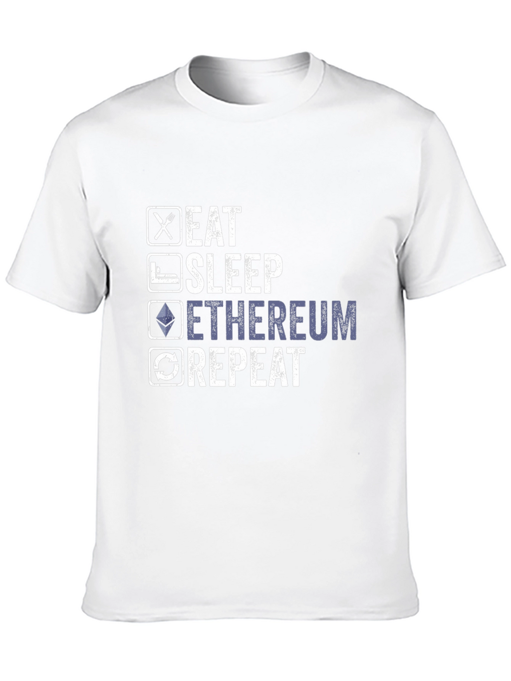 Eat Sleep Ethereum Repeat Graphic Tee